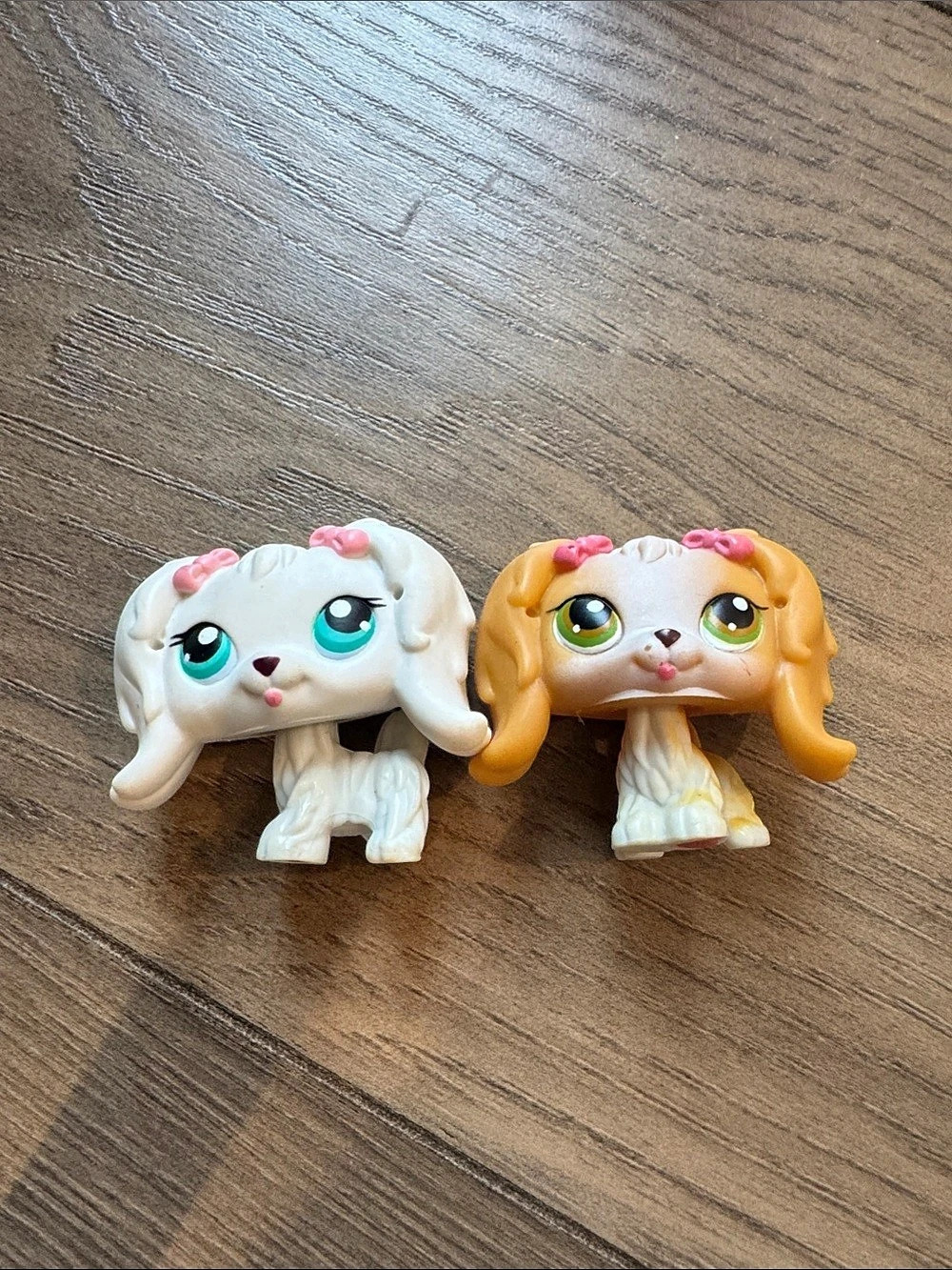 Hasbro Littlest Pet Shop Cocker Spaniel #79 and #65 Set of 2